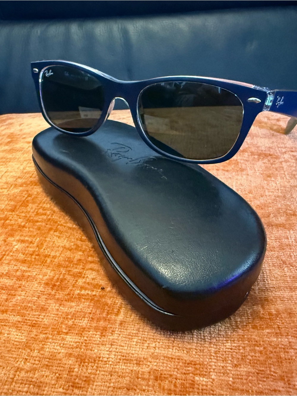 Ray-Ban New Wayfarer Bicolor Matte Blue / Military Green (RB2132 6188)